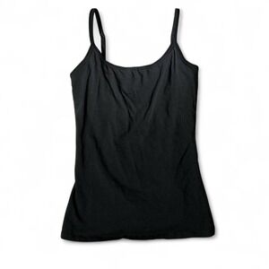 Pact Organic Cotton Black Spaghetti Strap Tank Top Camisole Size Small